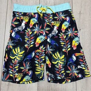 Tommy Bahama Tropical Toucan Print Kids Shorts Size Small Beach summer Vacation